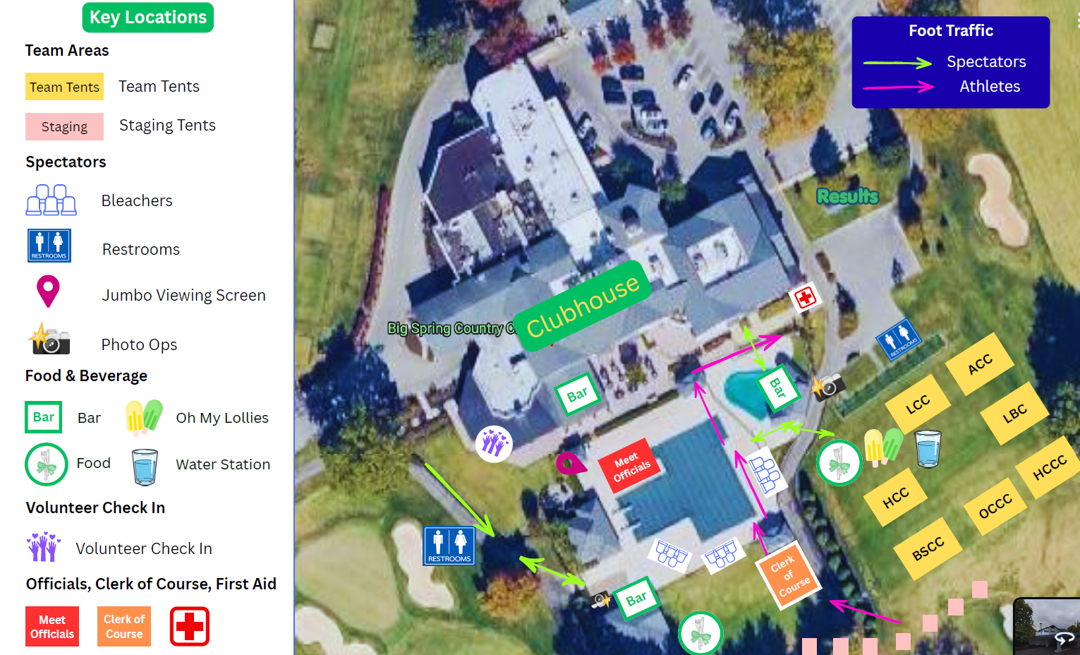 BSCC City Meet Map